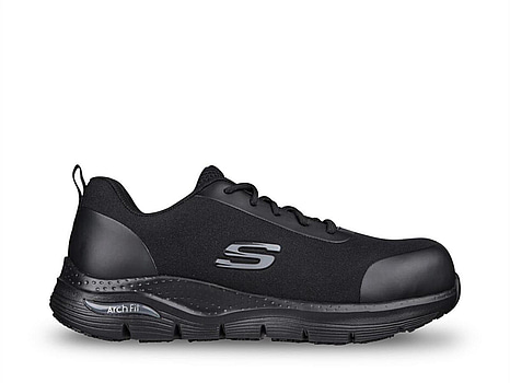 SKYDDSSKO SKECHERS ARCH FIT, RINGSTAP S3 SVART STL. 46