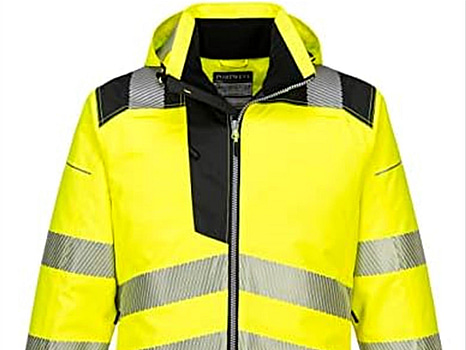 REGNJACKA PORTWEST, VISION, GUL/SVART, STL. 4XL