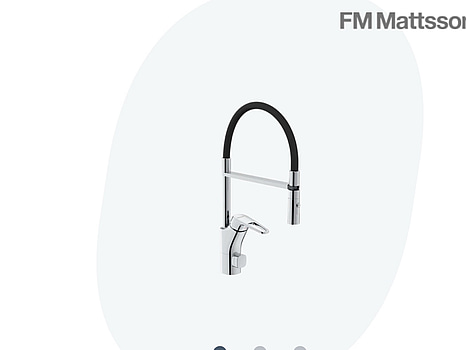 KÖKSBLANDARE FM MATTSSON SILJAN FLEXI, KROM, MED DISKMASKINAVSTÄNGNING