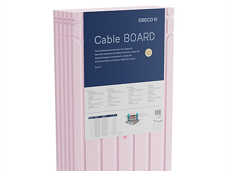 SPÅRAD ISOLERSKIVA EBECO CABLE BOARD (5-PACK), FÖR 3.6M2