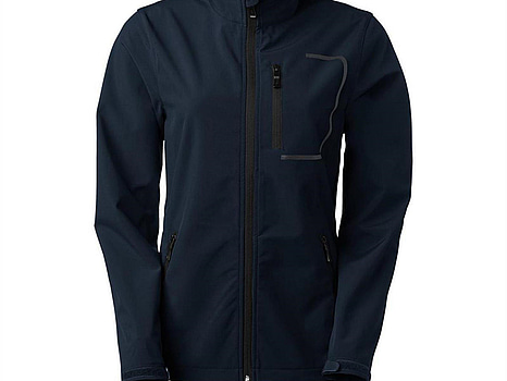 SOFTSHELLJACKA VICTORIA 621-28, MARINBLÅ STL XS