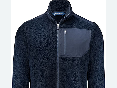 FLEECEJACKA CUTTER&BUCK SHERPA, MARINBLÅ STL M
