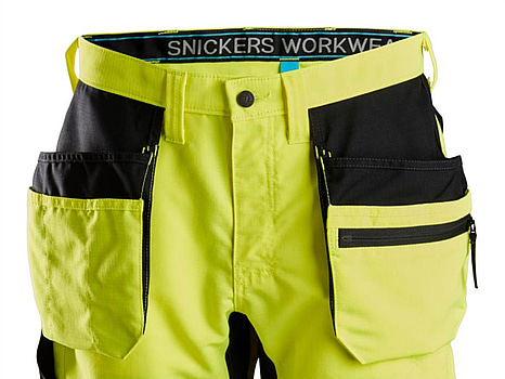SHORTS SNICKERS 6131 GUL\/SVART, VARSEL KLASS 1 LW HF STL 60