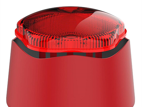 Sirén/blixt led ip45 röd sb-be-el-45 - larmdon blixtsirén