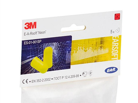 20 ST. FÖRPACKNINGAR HÖRSELPROPP 3M SOFT NEON