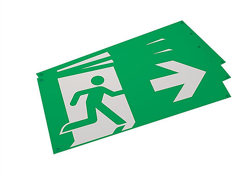 6 ST. PIKTOGRAMSET TILL NÖDBELYSNING PIL H/V SW-25/R/L