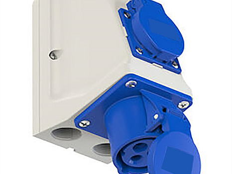 5 st. Uttag väggmontage Garo Basic med schuko 16A IP44