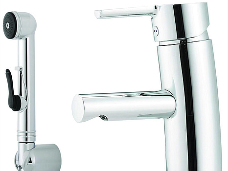 TVÄTTSTÄLLSBLANDARE MORA, MMIX B5, M. SJÄLVST. HANDDUSCH