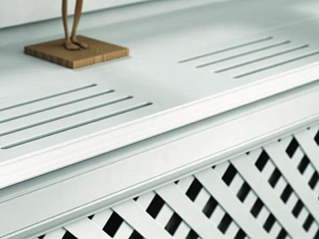 3 ST. FÖNSTERBÄNKAR KNIPPLA, VIT RIBBAD 1400MM