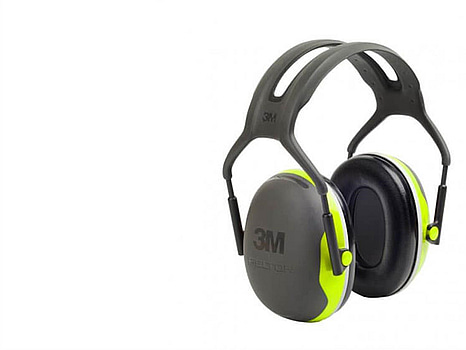 2 ST. HÖRSELKÅPA 3M PELTOR X4 HEADBAND LIME/GRÅ - HÖRSELSKYDD