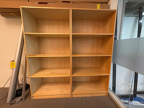 6st bokhyllor 172x80x41,5 cm (varav en med jalusidel), Lanab design