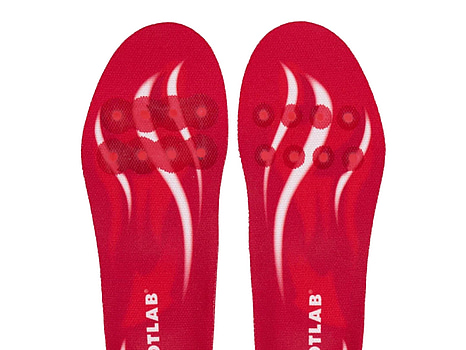 3 st. Inläggssula The footlab, Low arch röd