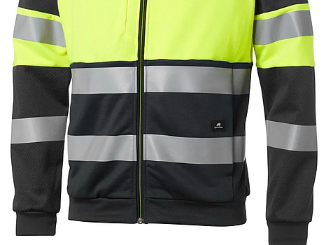 Ziptröja Björnkläder, sweatshirt neo fullzip varsel klass 1 svart/gul.