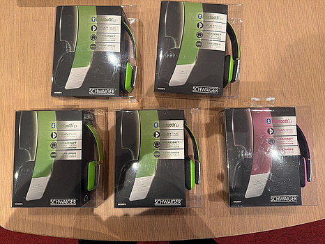 5 st. Schwaiger Bluetooth-headset 2.1 med mikrofon