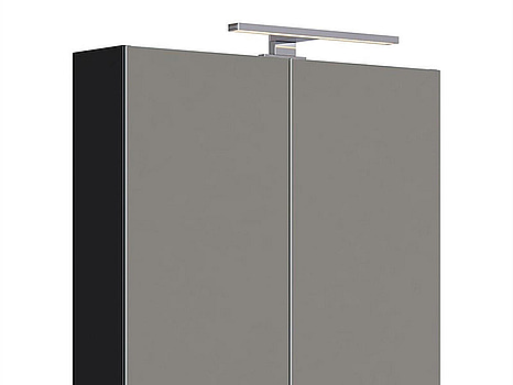 SPEGELSKÅP CAMARGUE FRI MED BELYSNING SVART 60CM