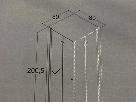 VIKDÖRR CAMARGUE VAL KROM/KLARGLAS 80CM