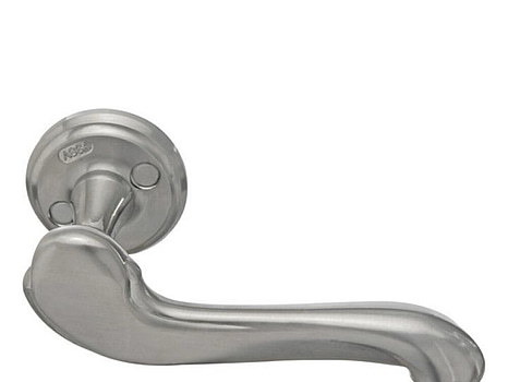 2 st. Ytterdörrhandtag Assa Abloy 1903 epok, matt krom