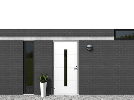 YTTERDÖRR SOLID ELEMENTS VÄXJÖ 9X21 VÄNSTER VIT