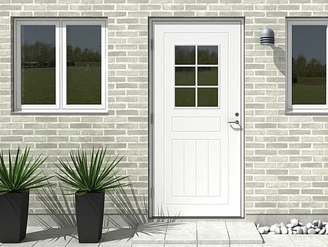 YTTERDÖRR SOLID ELEMENTS LUND 10X21 VIT VÄNSTER