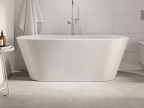 BADKAR RIVA EMMA FRISTÅENDE 160CM VIT