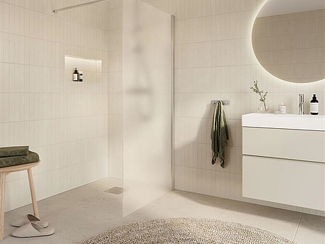 DUSCHVÄGG ARROW WALL FROSTAT GLAS 80CM