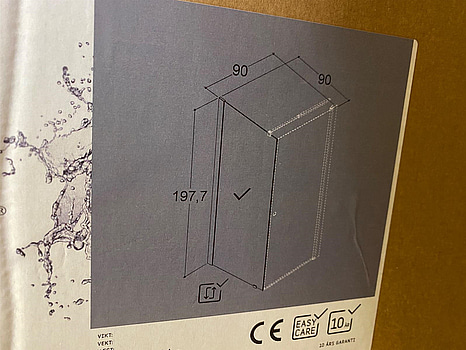 DUSCHDÖRR CAMARGUE VAL RAK 90 CM, KROM KLART GLAS 6MM
