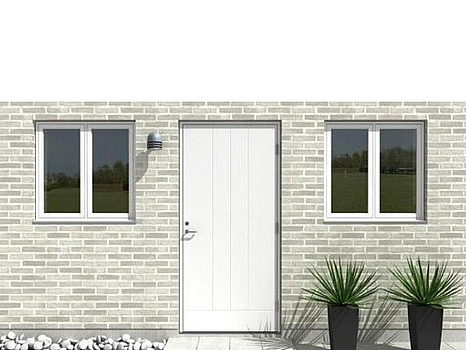 YTTERDÖRR SOLID ELEMENTS YSTAD 10X21 HÖGER VIT