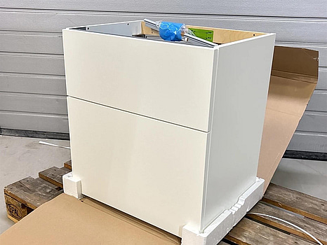 TVÄTTSTÄLLSSKÅP DANSANI, U24-1010, VIT MATT, 60 CM