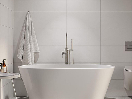 BADKAR RIVA EMMA FRISTÅENDE 150CM VIT