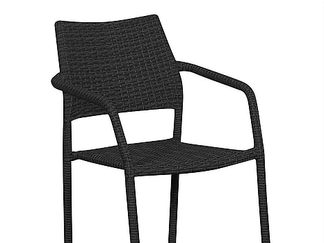 3 st. STAPELSTOL OUTFIT LUCCA KONSTROTTING/STÅL SVART