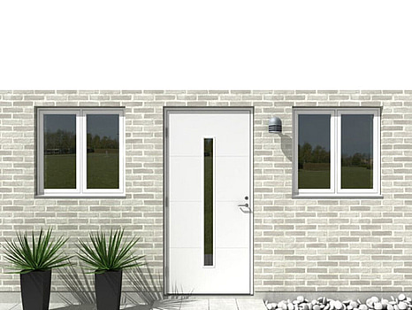 YTTERDÖRR SOLID ELEMENTS VÄXJÖ 9X20 VÄNSTER VIT