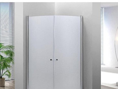 DUSCHHÖRNA NORTIQ ANHOLT RUND FROSTAT GLAS 90X90CM