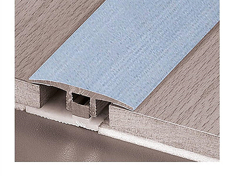 10 st. Övergångsprofil Logoclic, silverfärgad tvådelad 90x3,4 cm