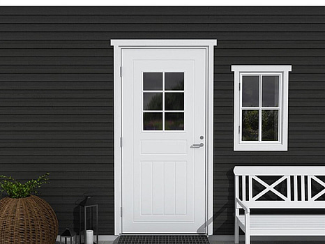 YTTERDÖRR SOLID ELEMENTS LUND 10X21 VIT HÖGER