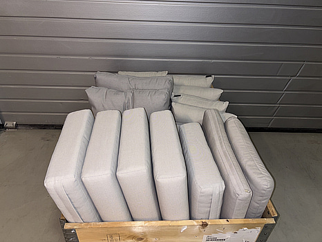 Parti med sittdynor och kuddar för utomhusbruk