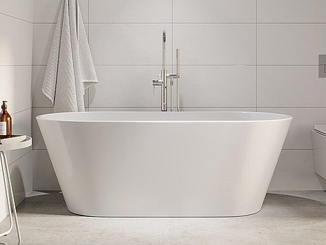 BADKAR RIVA EMMA FRISTÅENDE 160CM VIT