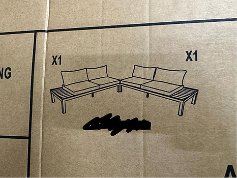 2 st. Soffor med integrerade sidobord Bauhaus, för utomhusbruk