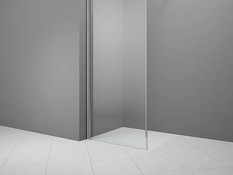 Duschvägg Camargue, Vario, klarglas, silver/krom, 96,1x191,5 cm