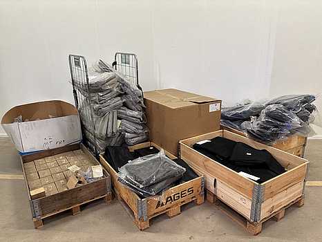 Parti med reservdelar till studsmattor