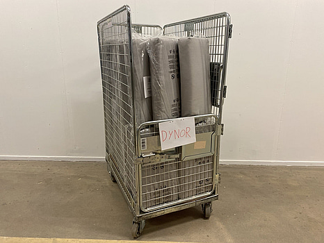 Parti med dynor till utemöbler, ljusgrå