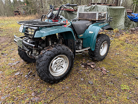 Yamaha Big Bear 350 4x4, YFM350FW, 1995, med snöplog