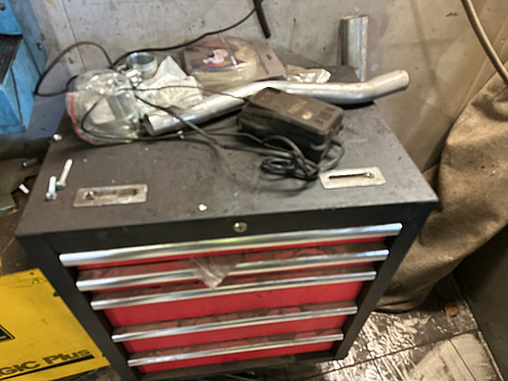 Verktygsskåp/vagn, rött, 6 lådor