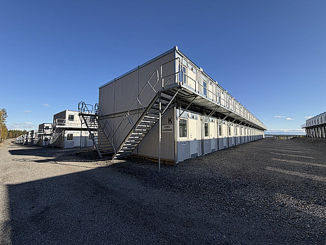 40 st Bodar med 2 lägenheter i varje (Modulby) - Etablering K (40 modular units with 2 apartments in each – Block K)