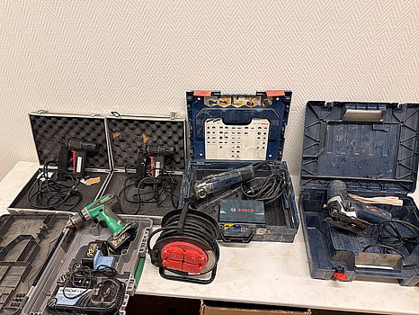 Multimaskin, spikpistoler, skruvdragare m.m.