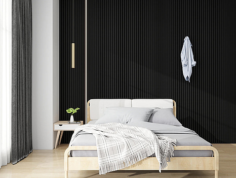 Akustikpaneler, svart ek, 28 stycken, 40 m²