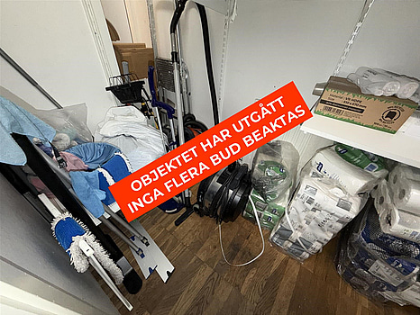 Diverse städutrustning och förbrukningsmaterial