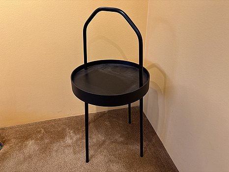 Sidobord Ikea, Burvik, svart