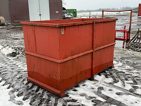 Byggcontainer, stål, röd