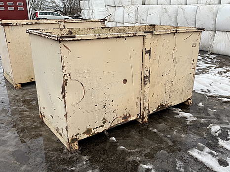 Byggcontainer, stål, vit