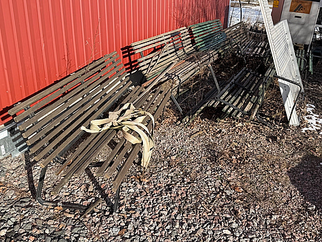 7st parkbänkar/ stommar